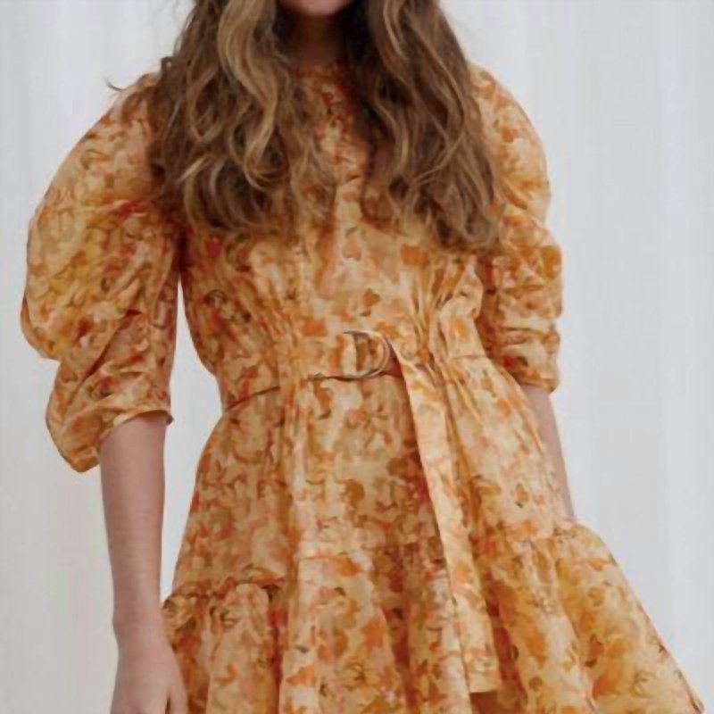 Shop Acler Bonhill Dress In Orange
