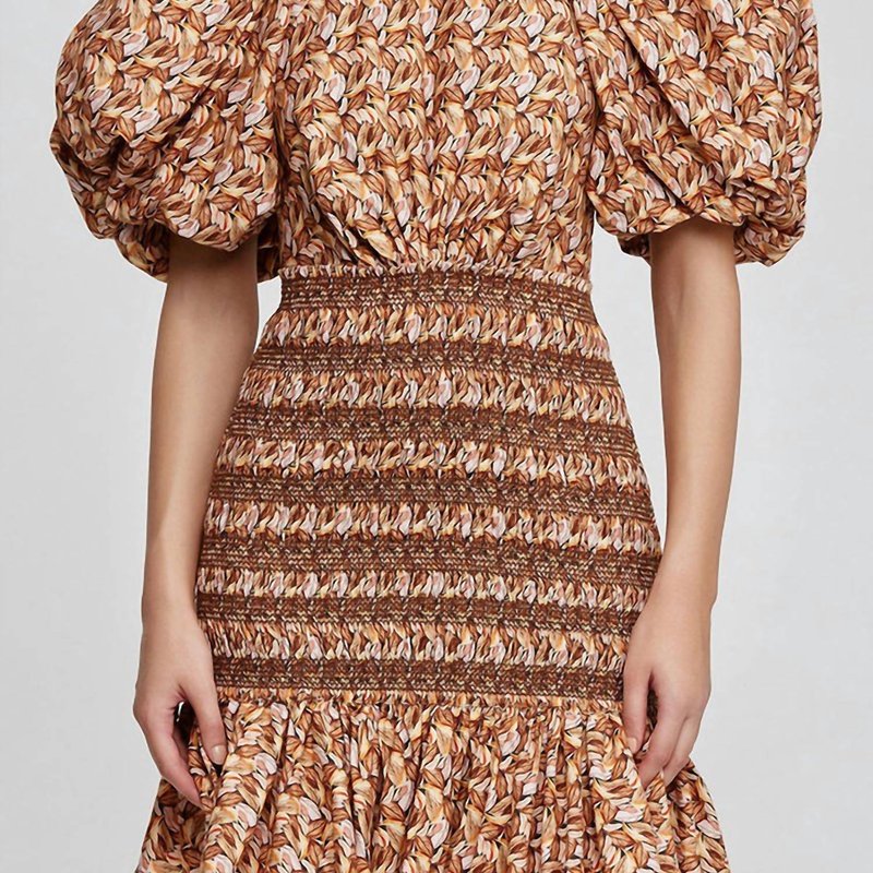 Shop Acler Brooks Dress In Brown