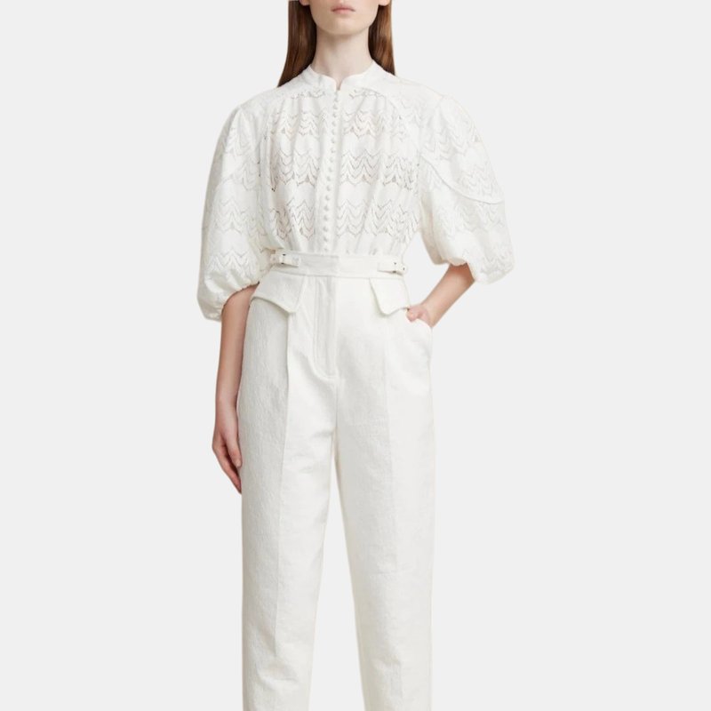 Acler Carlton Pant In Ivory