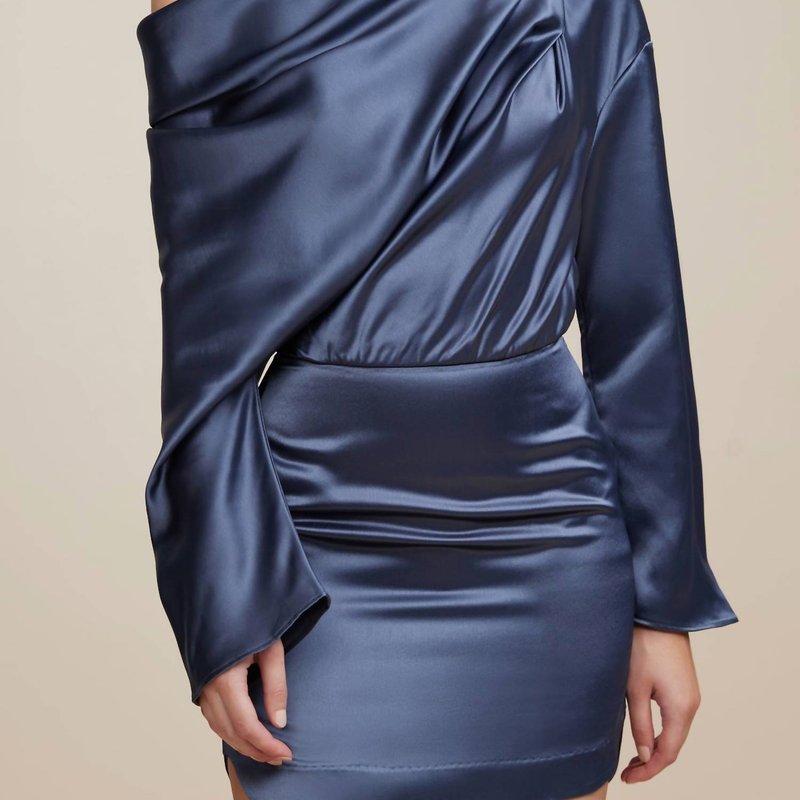 Shop Acler Garnett Dress In Blue