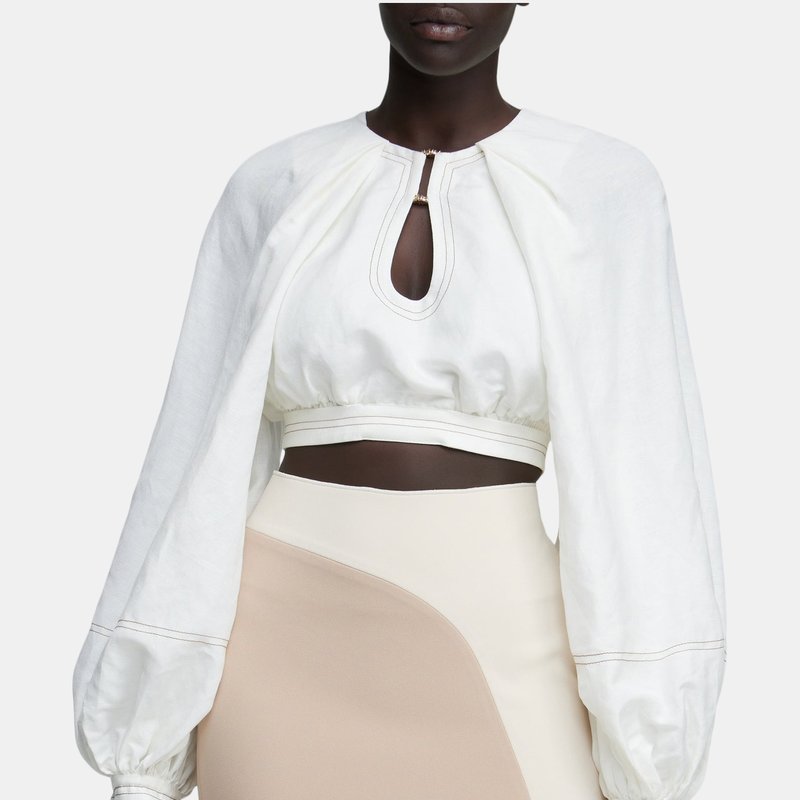 Acler Harlow Top In Ivory