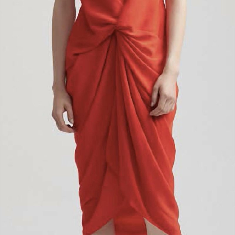 Shop Acler Jenkins Twist Dress In Red