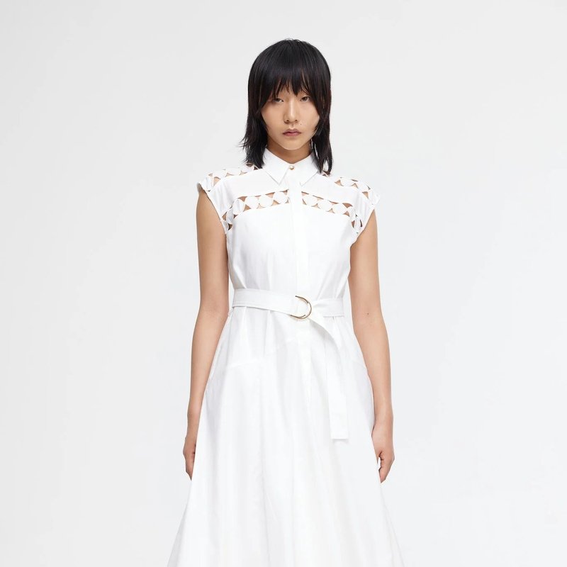 Acler Keeling Midi Dress In White