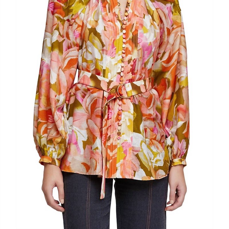 Shop Acler Lawson Blouse In Pink