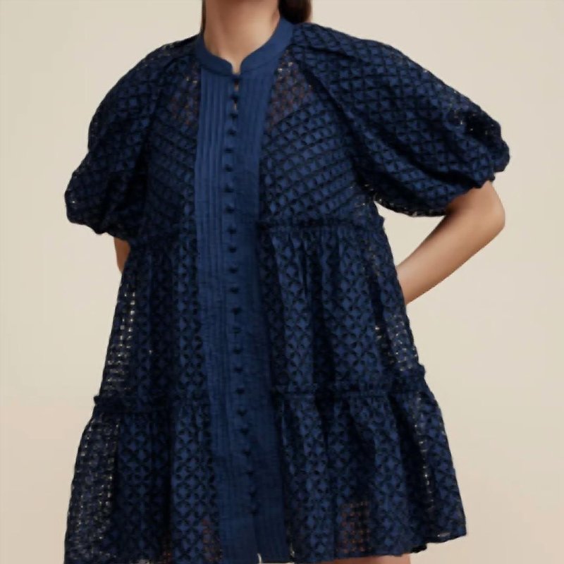 Shop Acler Potters Dress In Blue