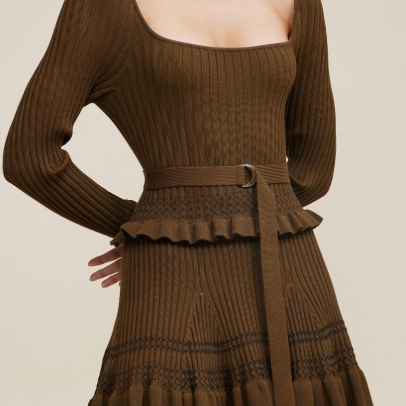Shop Acler Wotton Dress In Brown