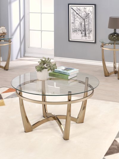 ACME Furniture ACME Orlando II Coffee Table, Champagne & Clear Glass product
