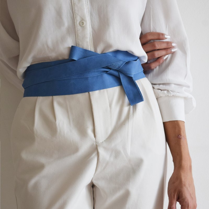 Shop Ada Collection Classic Wrap Belt In Blue