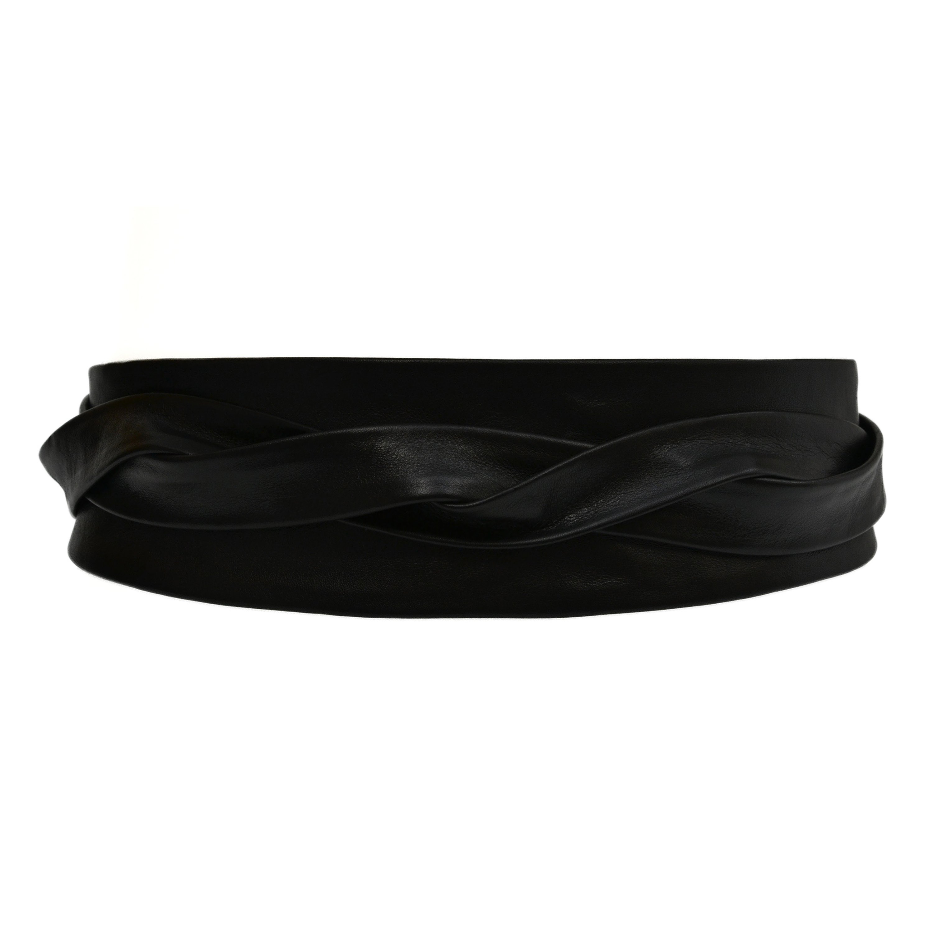 Ada Collection Classic Wrap Belt In Black