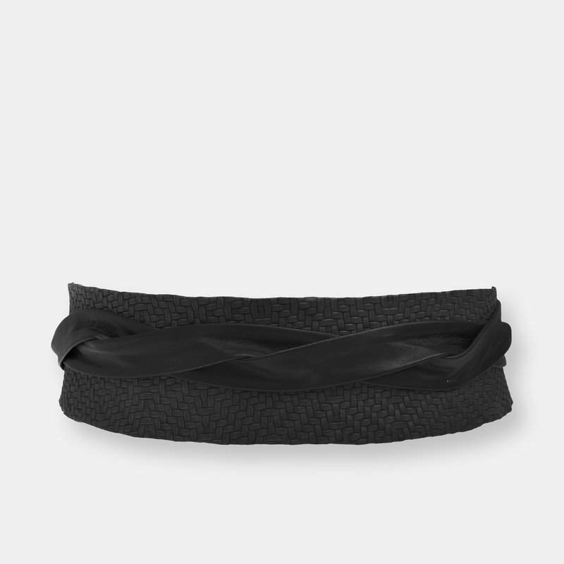 Ada Collection Classic Wrap Belt In Black