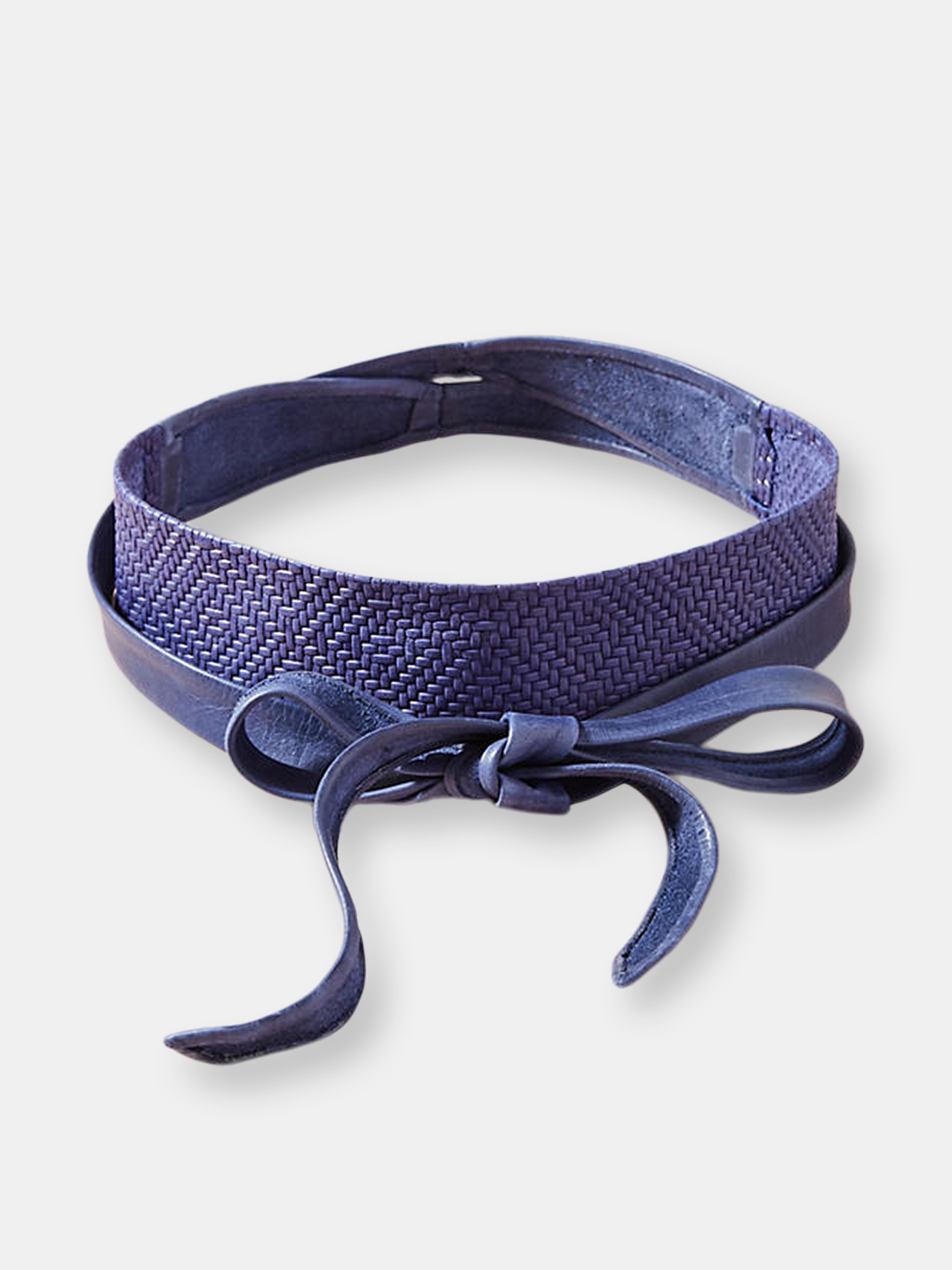 Ada Collection Classic Wrap Belt In Blue