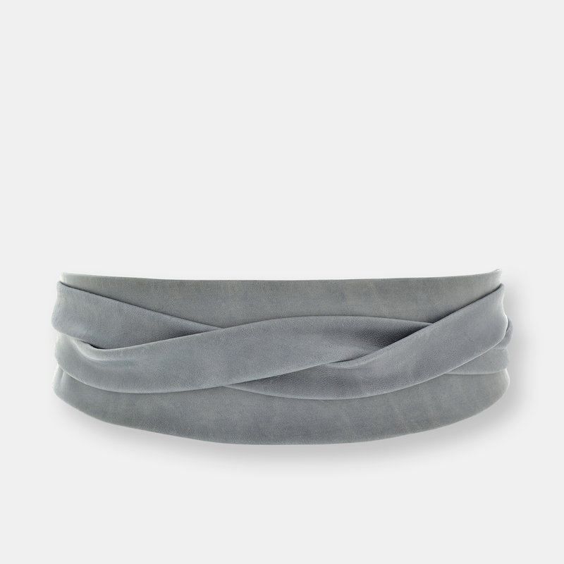 Ada Collection Classic Wrap Belt In Grey