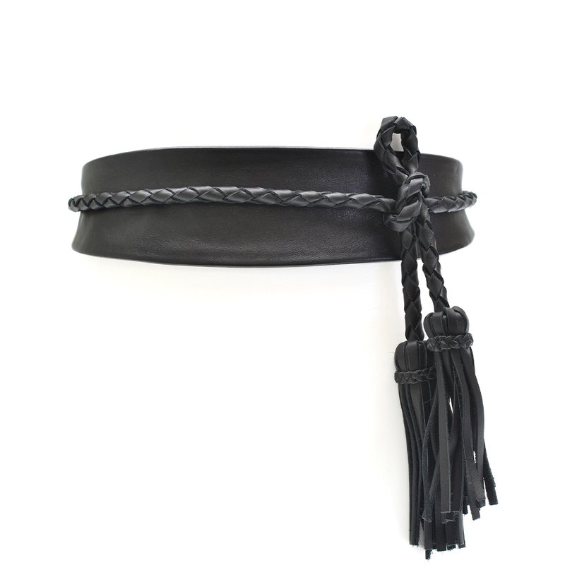 Shop Ada Collection Lucky Wrap Belt In Black