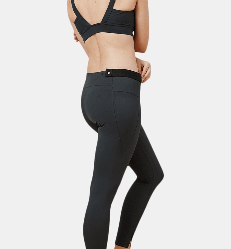 Shop Aday Crop And Roll Leggings In Grey