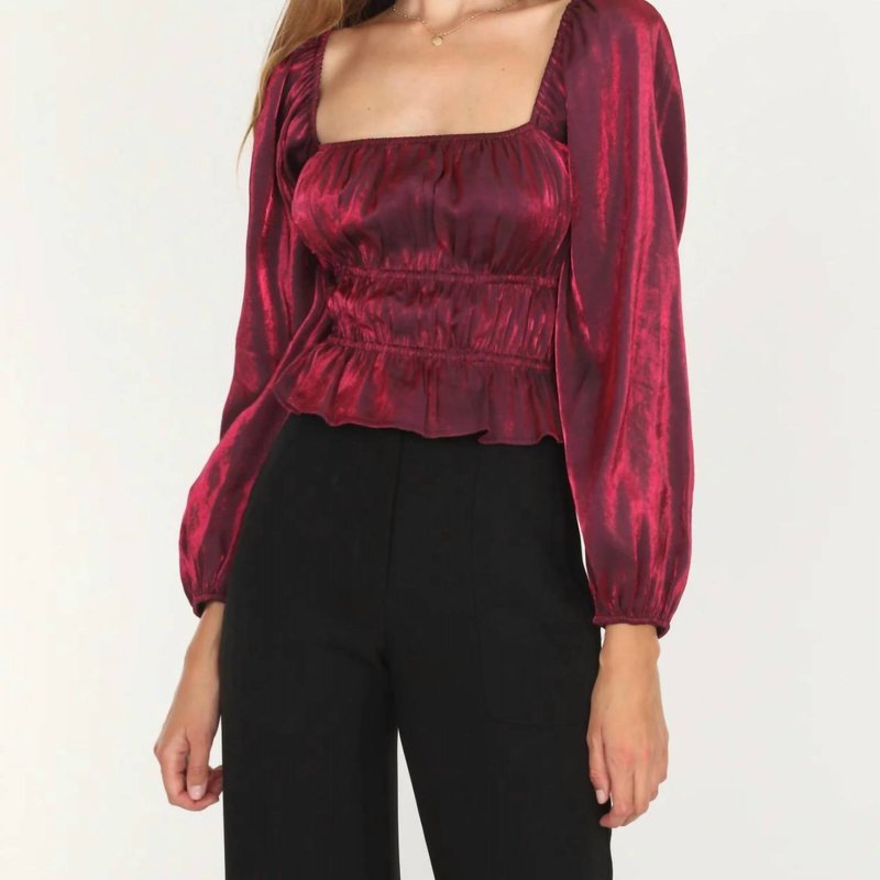Shop Adelyn Rae Remy Peplum Blouse In Red