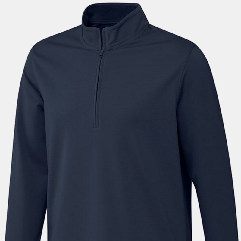 Adidas Originals Elevated Quarter Zip Sweatshirt In Blue
