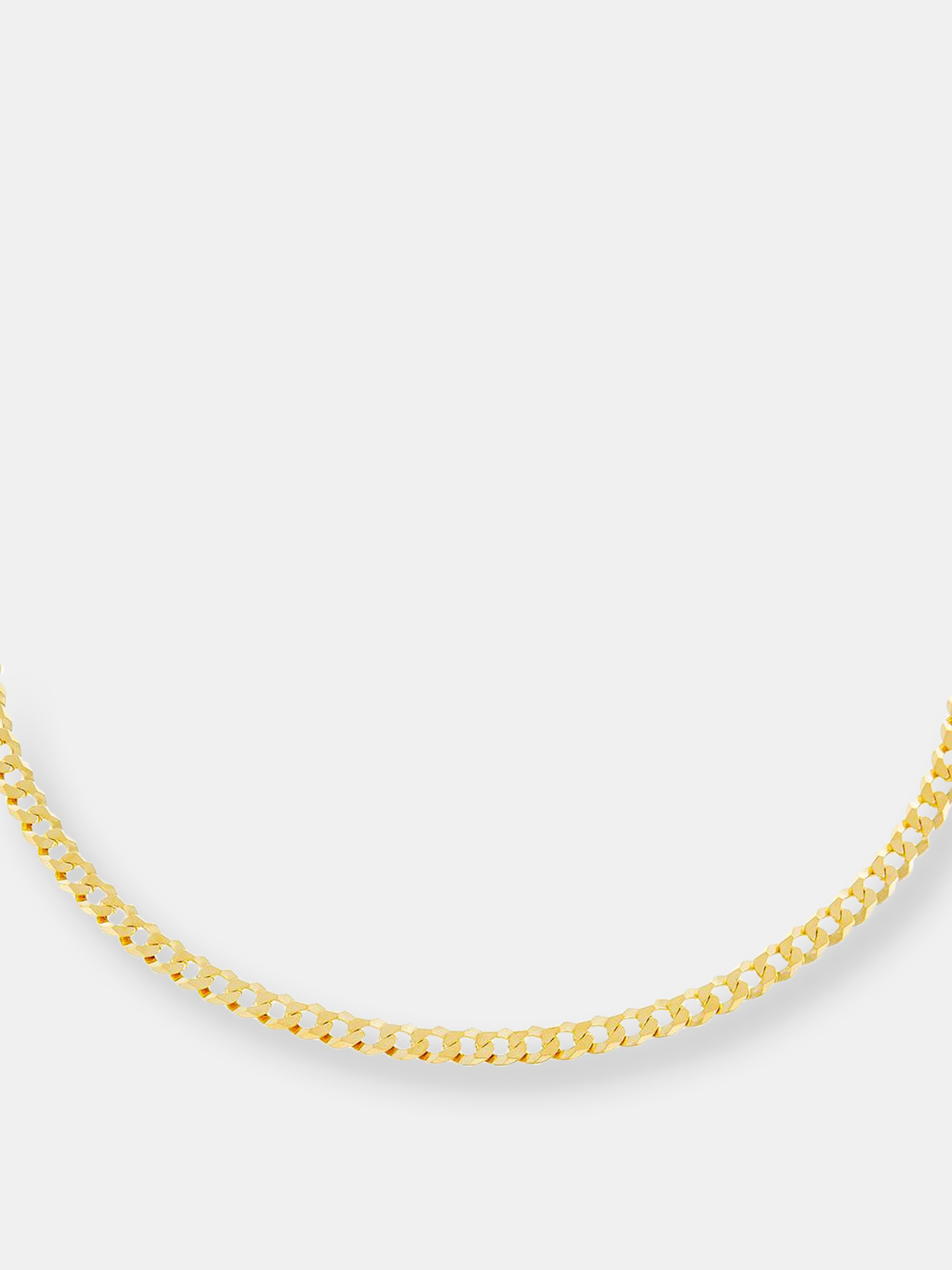 Adinas Jewels Adina's Jewels Extra Flat Cuban Chain Necklace In Gold