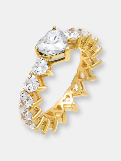 By Adina Eden Multi CZ Heart Ring product