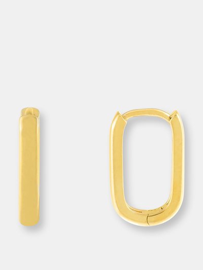 By Adina Eden Solid Oval Huggie Earring product