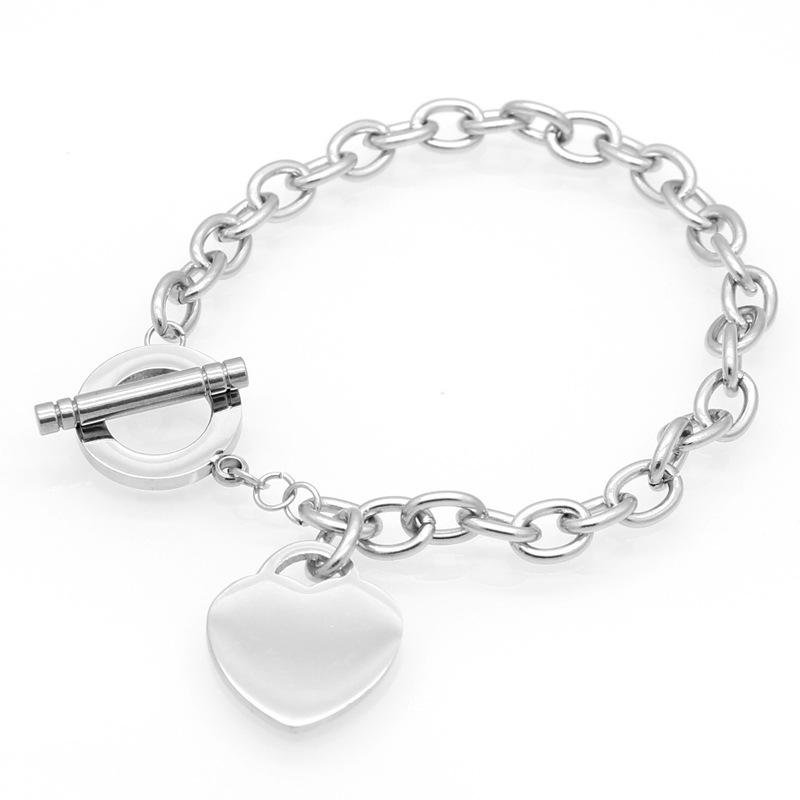 Adore Heart Shaped Lady Charm Bracelet In Grey