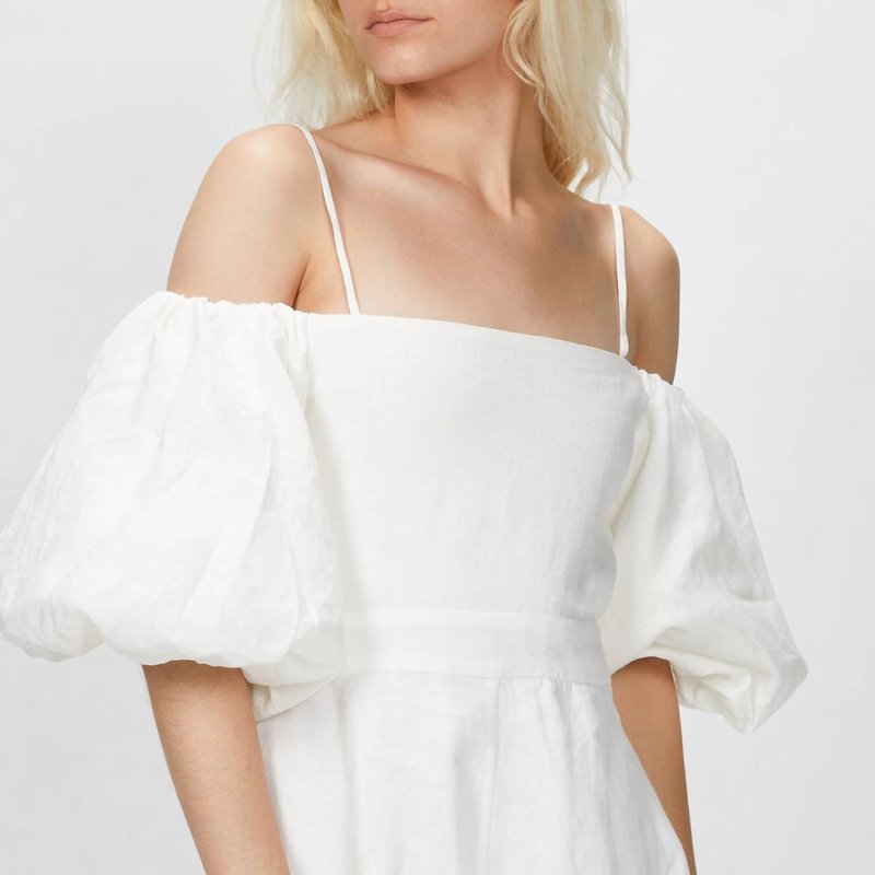Shop Adriana Degreas Linen Playsuit With Double Knot In White