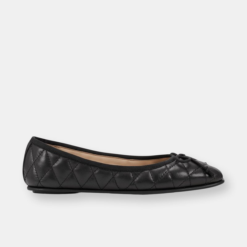 Aerosoles Catalina Flat In Black Quilted Leather