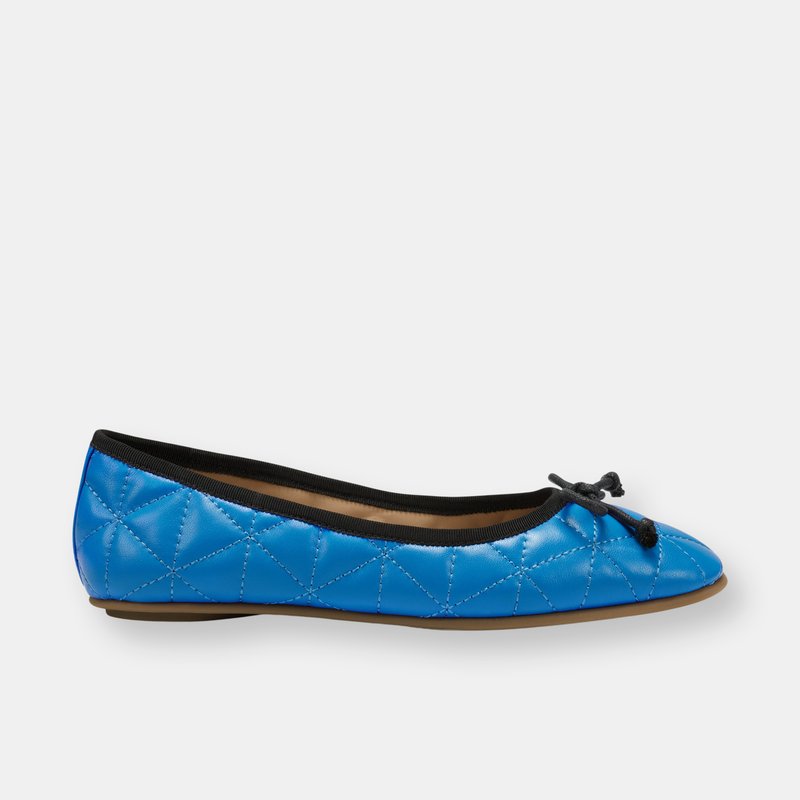Aerosoles Catalina Flat In Blue Jay Quilted Leather