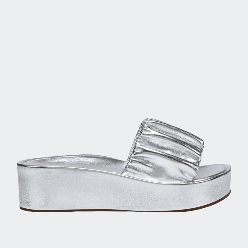 Aerosoles Dada Wedge-heel Sandal In Silver Metallic