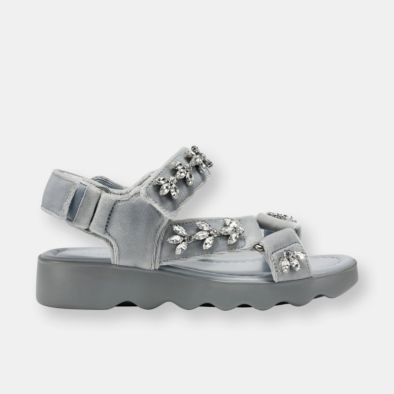 Aerosoles Onda Sandal In Grey Velvet
