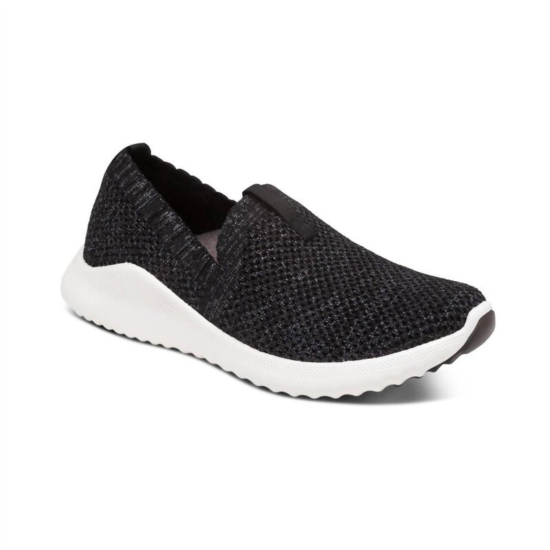 Aetrex Women's Angie Arch Support Sneakers In Black