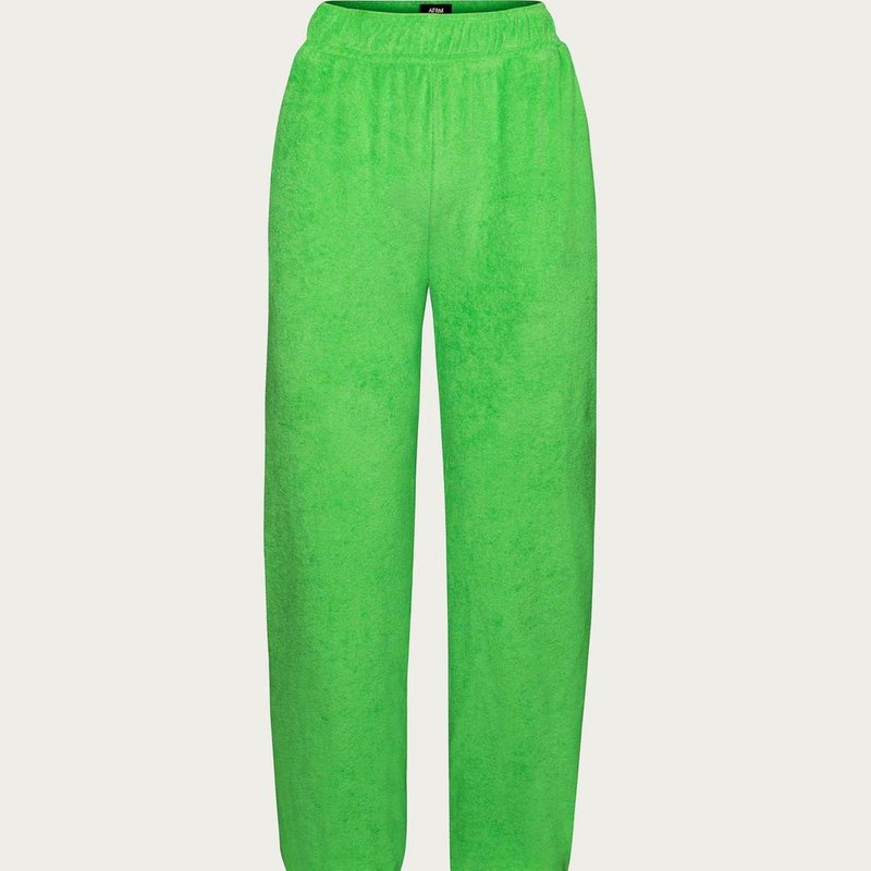Shop Afrm Hamili Terry Jogger In Green