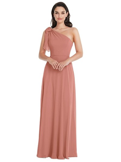 After Six Draped One-Shoulder Maxi Dress With Scarf Bow - 1561 product