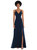 Faux Wrap Criss Cross Back Maxi Dress With Adjustable Straps - 1557 - Midnight Navy