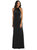 High-Neck Open-Back Maxi Dress With Scarf Tie - 6834 - Black