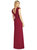 Ruffled Sleeve Mermaid Dress with Front Slit - 6810