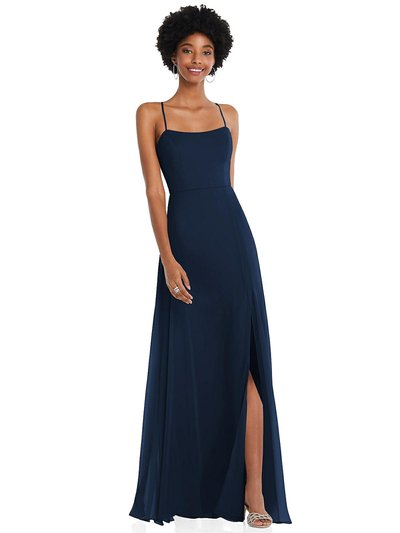 After Six Scoop Neck Convertible Tie-Strap Maxi Dress with Front Slit - 1559 product