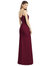 Spaghetti Strap V-Back Crepe Gown With Front Slit - 6822
