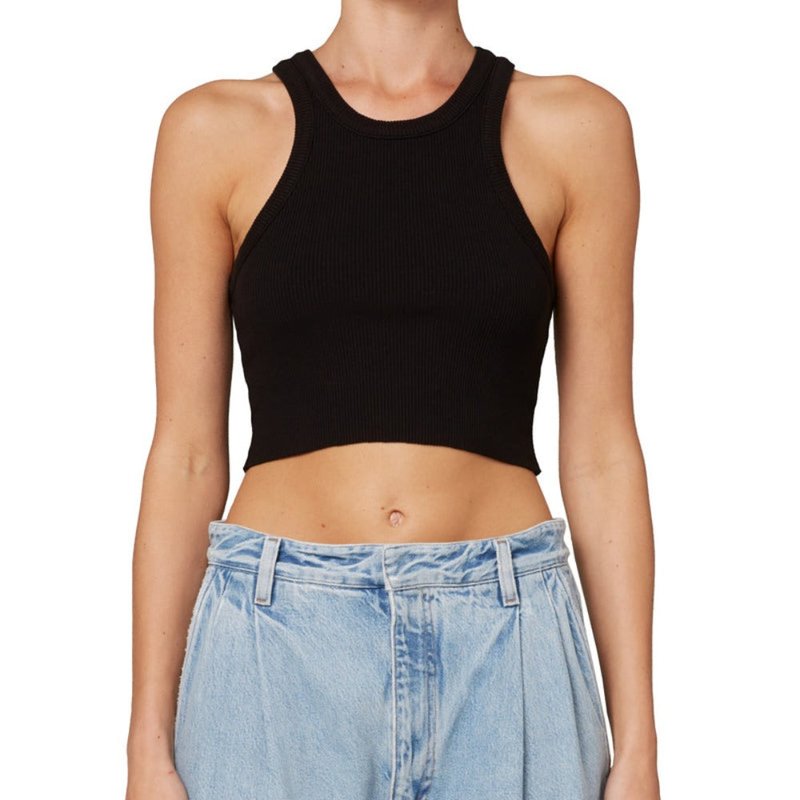 Agolde Cropped Bailey Tank Black