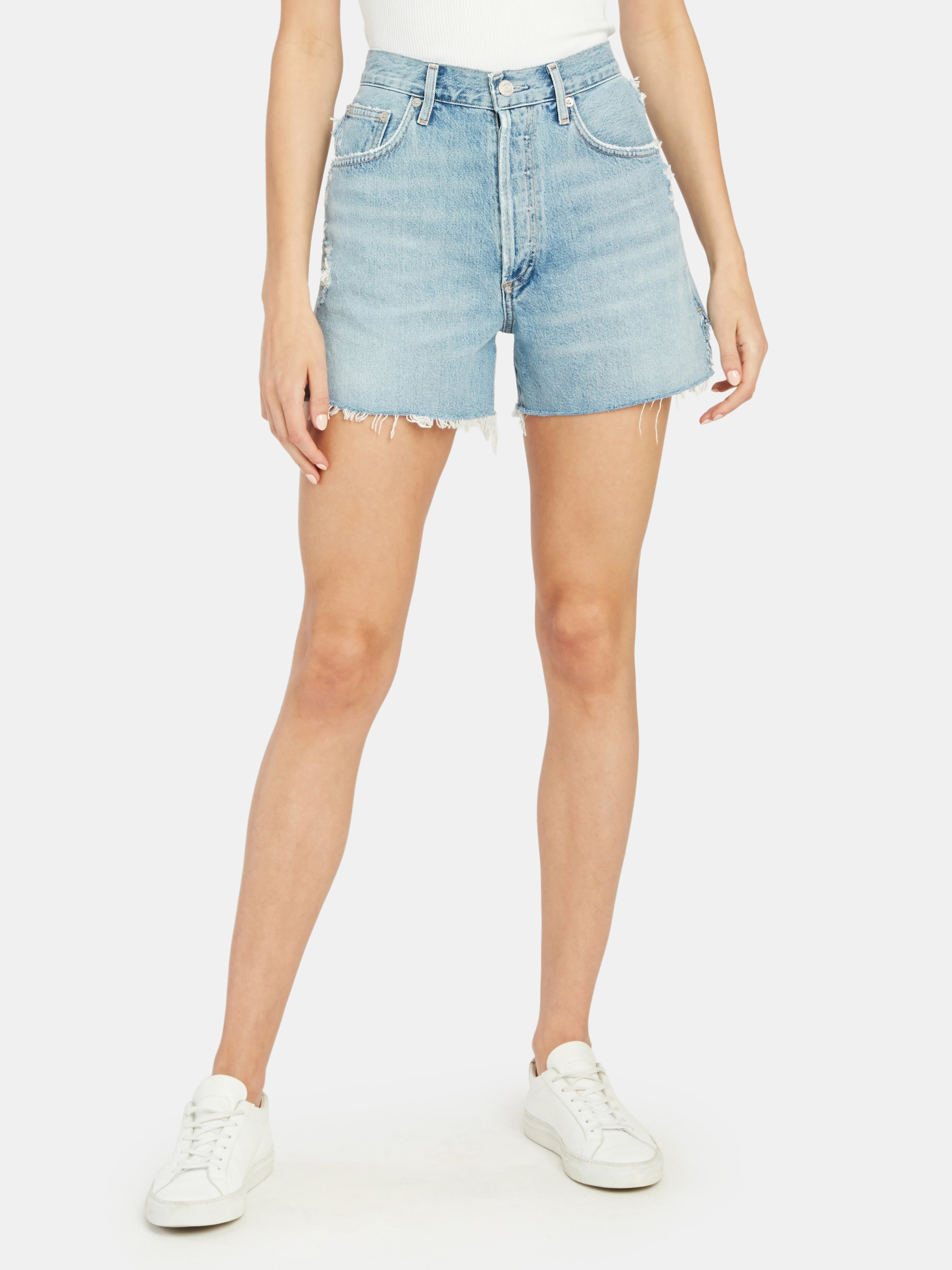 Agolde Dee Ultra High Rise Relaxed Shorts In Chimes