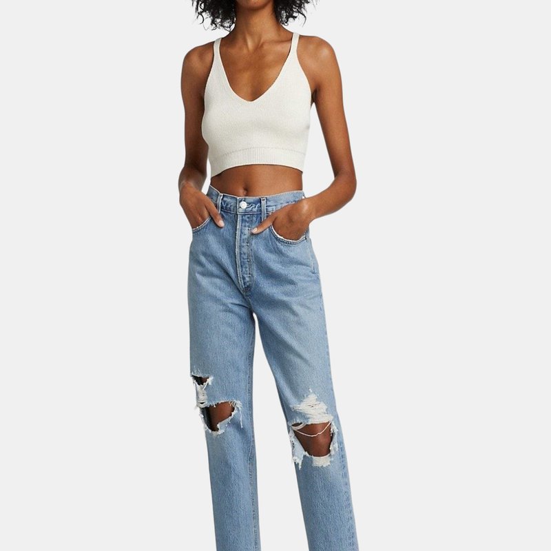 Agolde Fen High Rise Relaxed Tapered Jeans In Wander