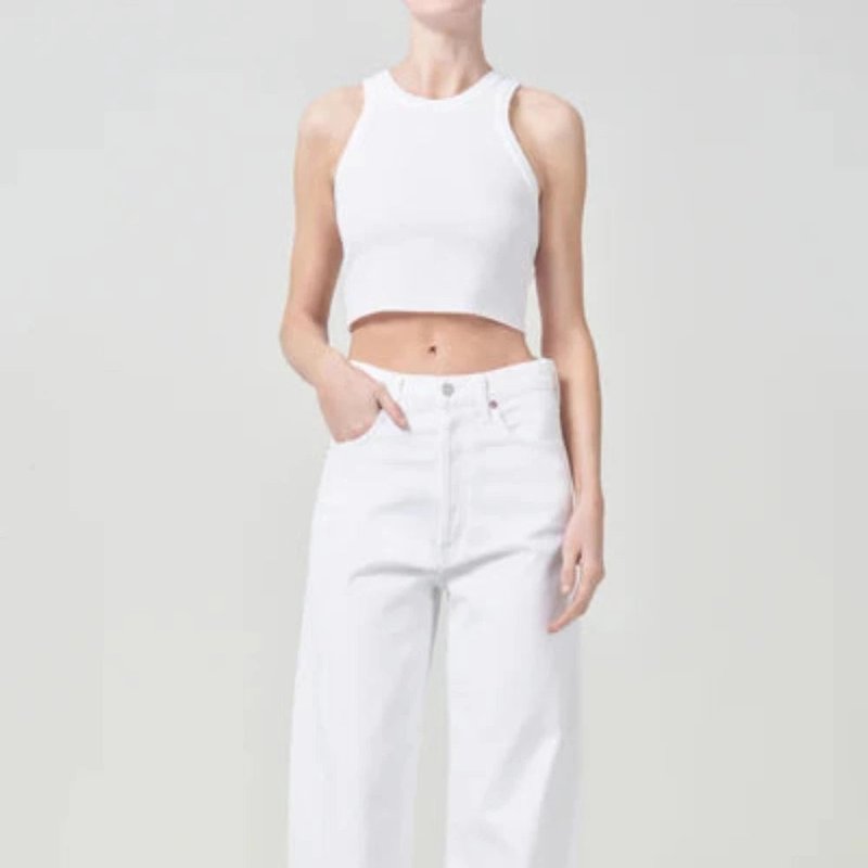 Shop Agolde Luna Pieced Jean In Element In White