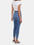 Pinch Waist High Rise Ankle Cut Skinny Jeans