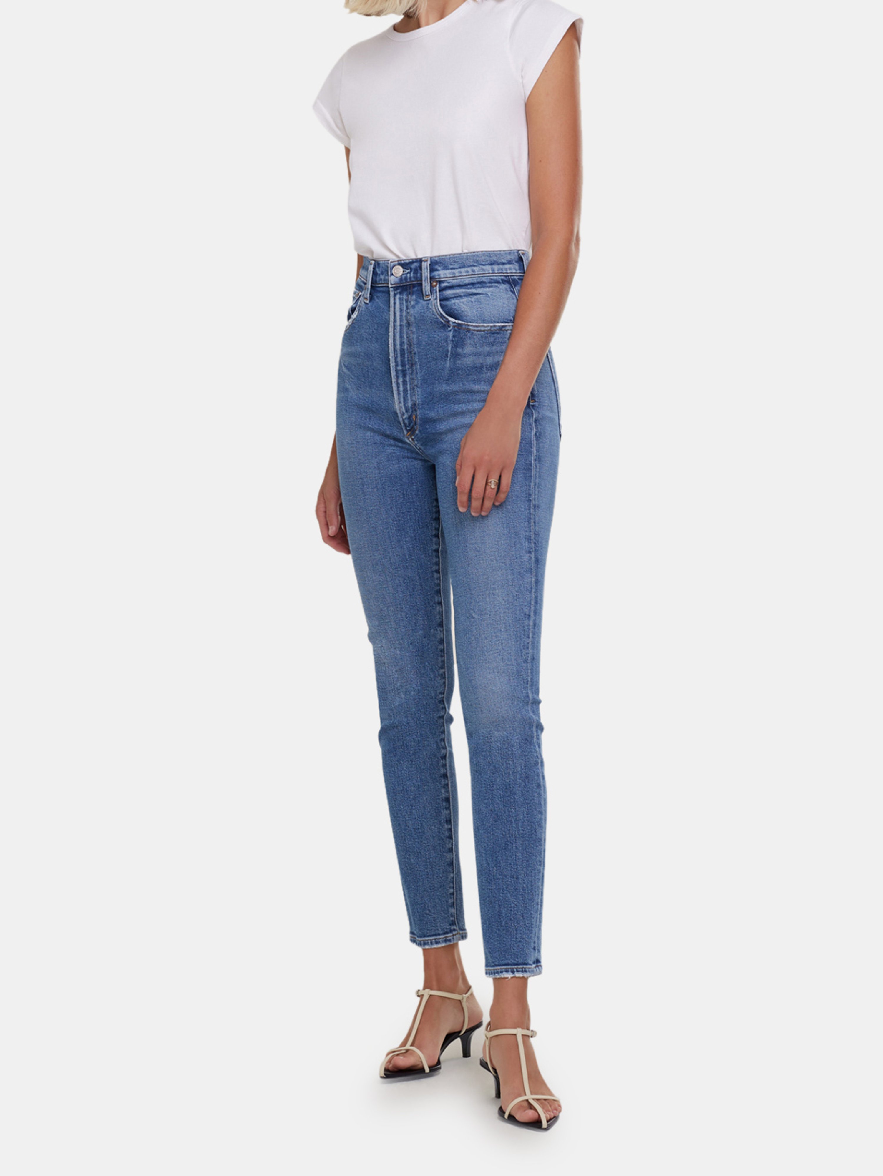 AGOLDE AGOLDE PINCH WAIST HIGH RISE ANKLE CUT SKINNY JEANS