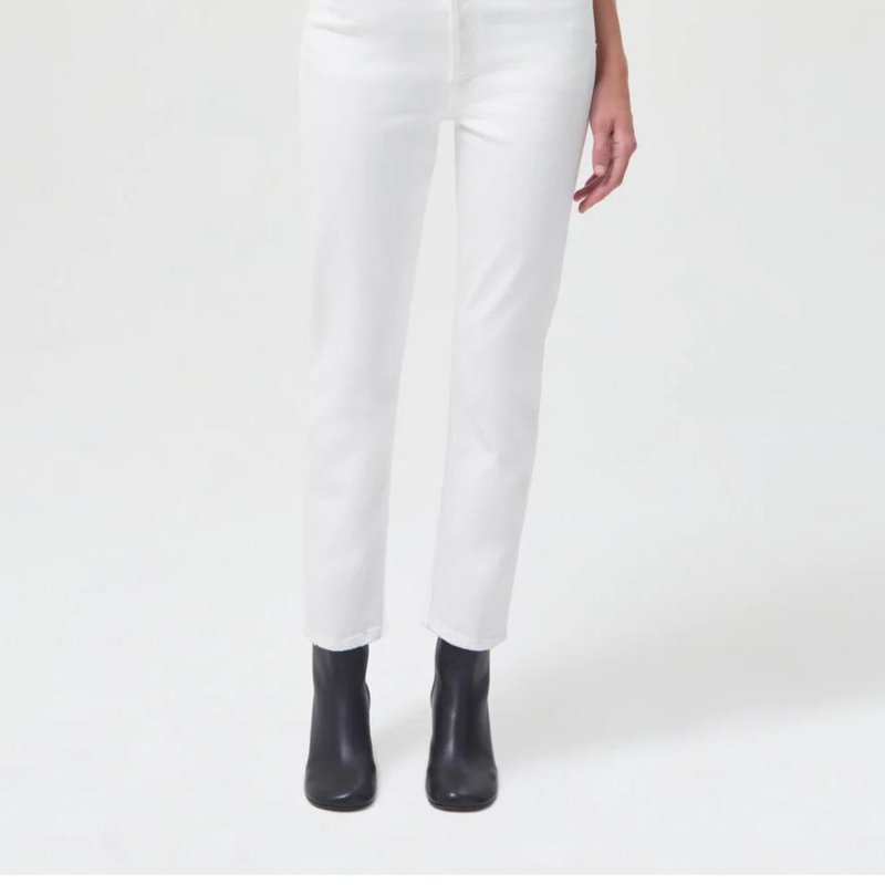Agolde Riley Crop Jeans In White