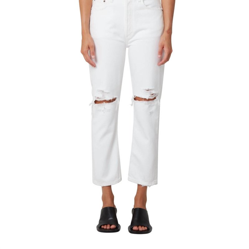Shop Agolde Riley Crop Straight Jean In White