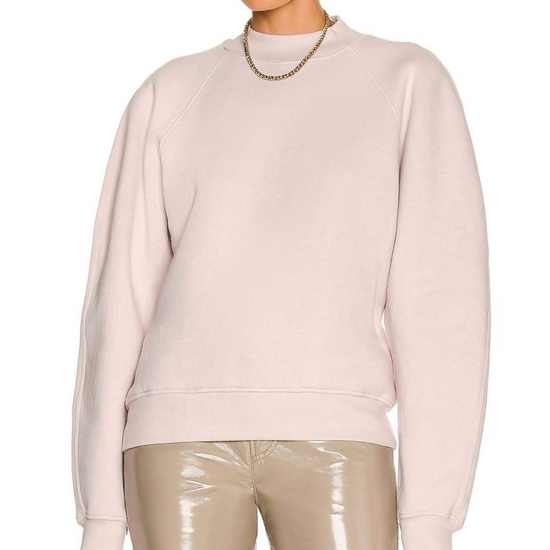 Shop Agolde Taron Mock Neck Sweatshirt In Fondant In Pink