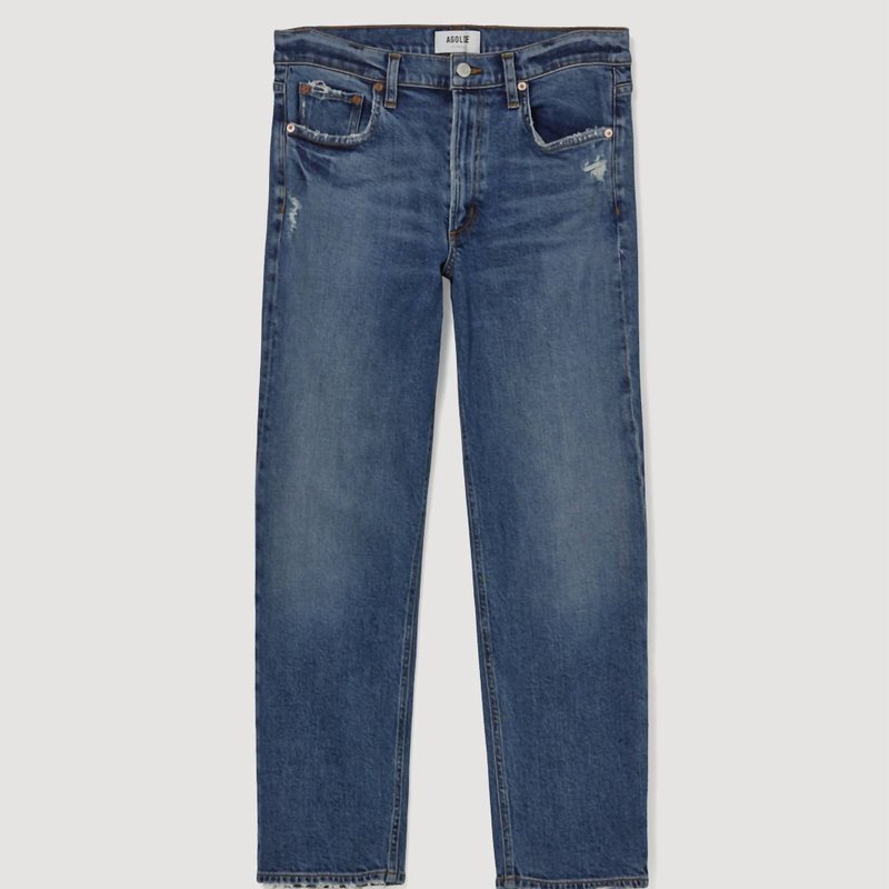 Shop Agolde Women's Kye Straight Crop Jeans In Notion In Blue