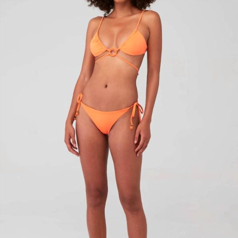 Shop Agua Bendita Lake Vita Solid Bikini Top In Orange