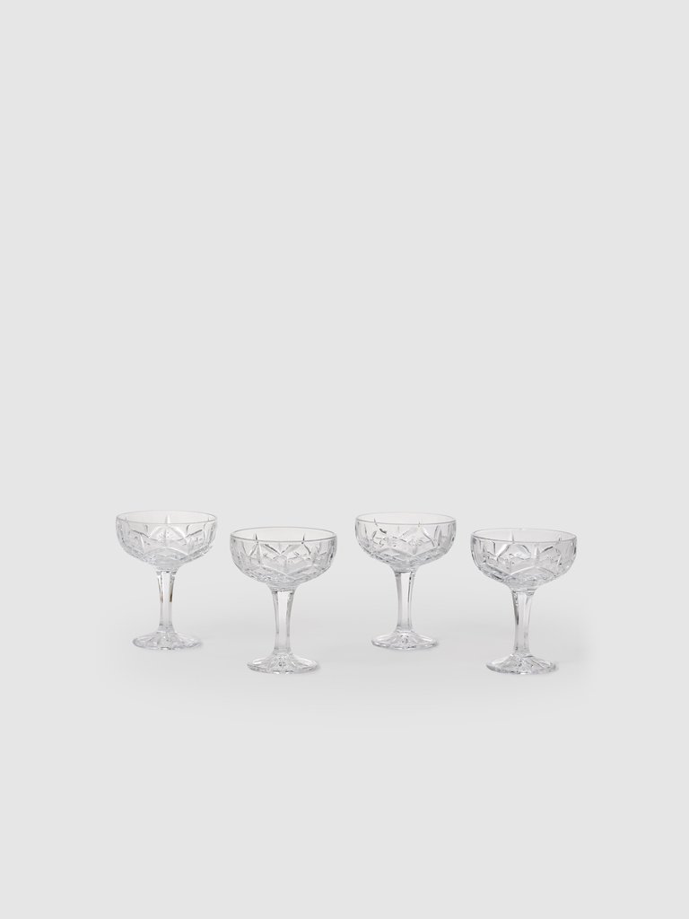 Harvey Champagne Coup, Set of 4 - Clear