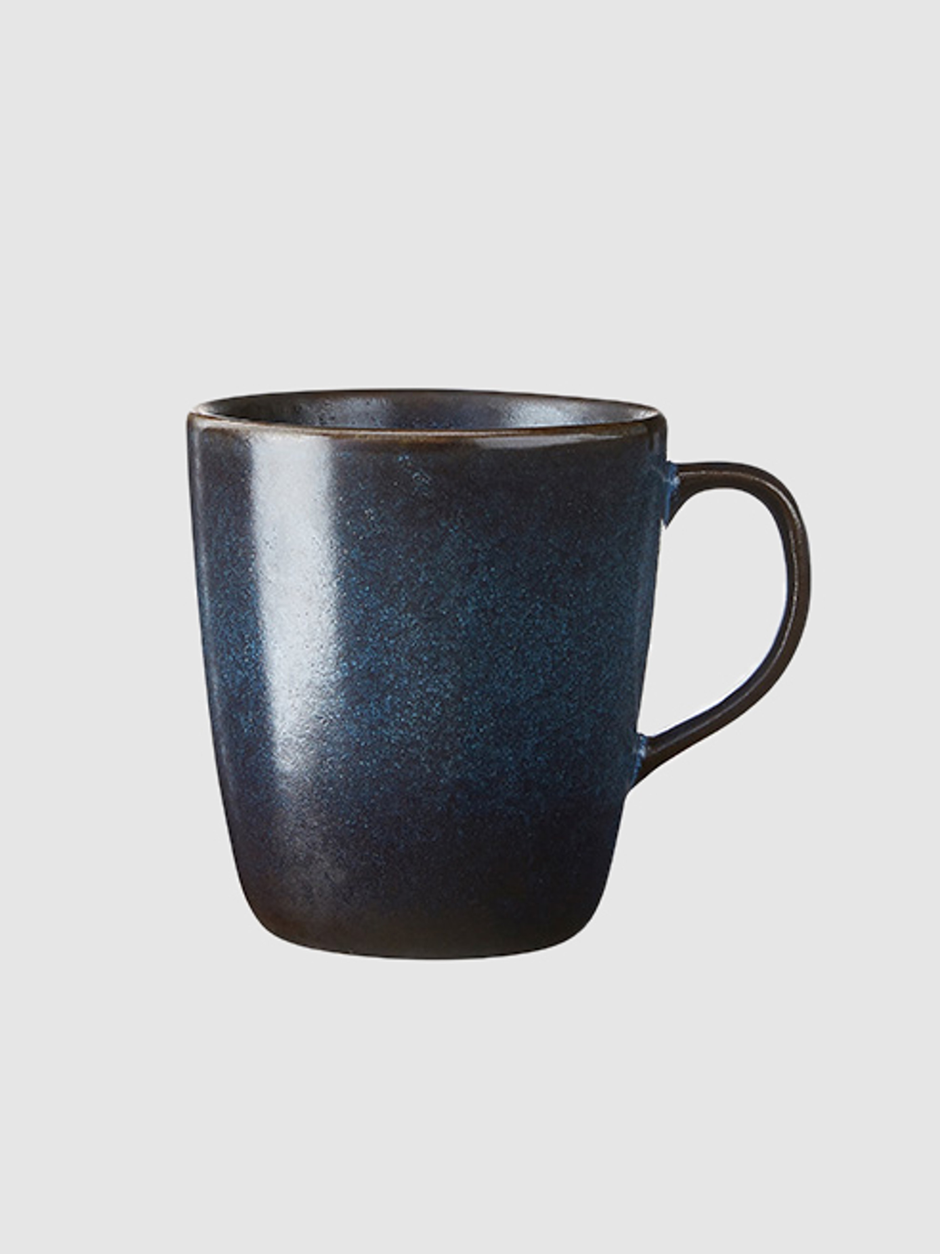 Aida Raw Stoneware Mug With Handle In Midnight Blue